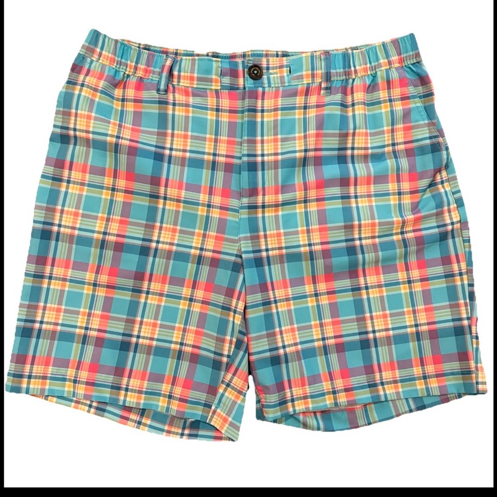 Chubbies Pink Blue Plaid Men's XL Everywear 8” Performance Shorts